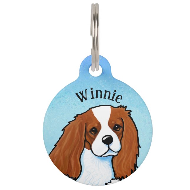 KiniArt Cavalier Spaniel Huisdier ID Label Huisdierpenning (Voorkant)