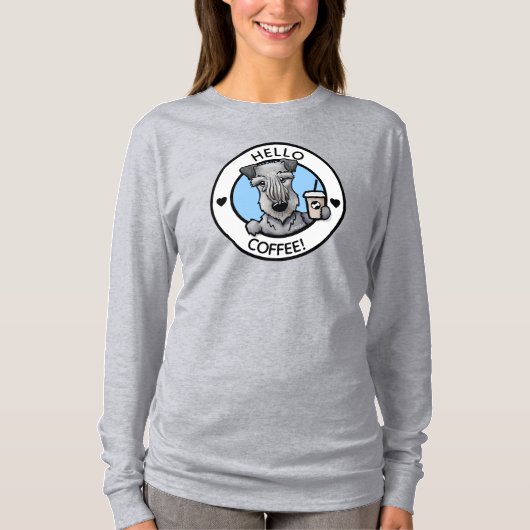 KiniArt Cesky Terrier Coffee Lover T-shirt (Voorkant)