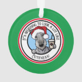 KiniArt Cesky Terrier Kerstmis Ornament (achterkant)