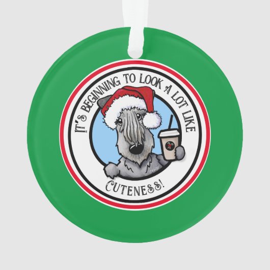 KiniArt Cesky Terrier Kerstmis Ornament (achterkant)