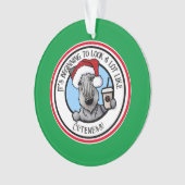 KiniArt Cesky Terrier Kerstmis Ornament (voorkant)