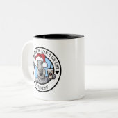 KiniArt Cesky Terrier Kerstmis Tweekleurige Koffiemok (Voorkant links)