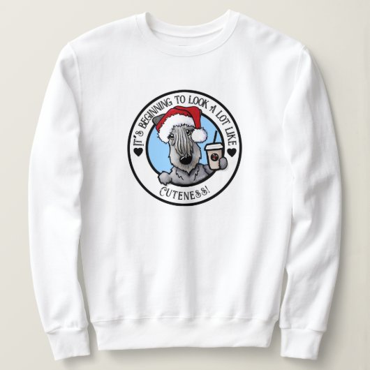 KiniArt Cesky Terrier-kerstshirt Trui (Design voorkant)
