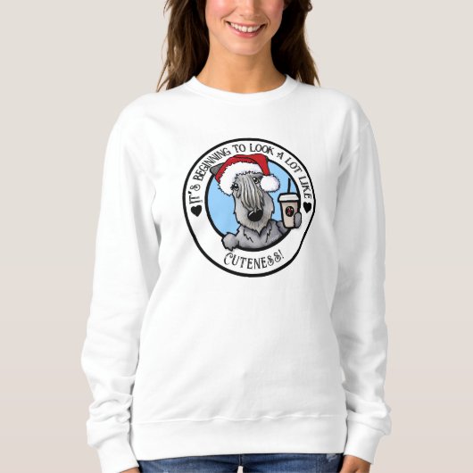 KiniArt Cesky Terrier-kerstshirt Trui (Voorkant)