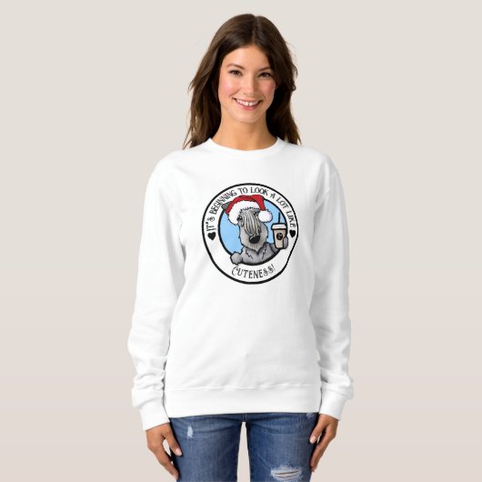 KiniArt Cesky Terrier-kerstshirt Trui (Voorkant volledig)