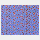 KiniArt Cherries Cherry Blossom Fleece Blanket Deken (Voorkant (Horizontaal))
