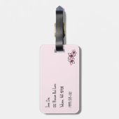 KiniArt Cherry Blossom Bagagelabel (Achterkant verticaal)