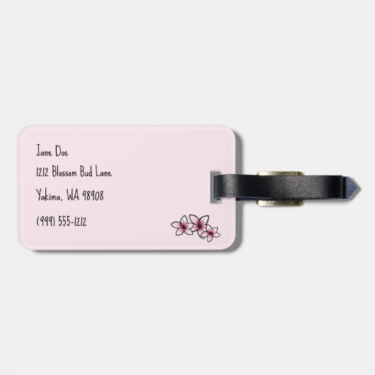 KiniArt Cherry Blossom Bagagelabel (Achterkant horizontaal)