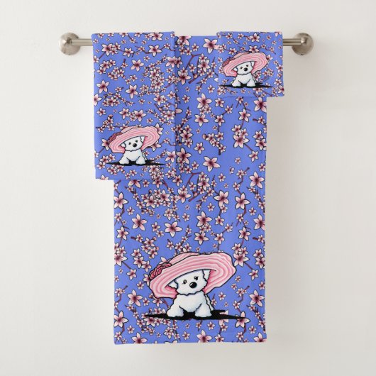 KiniArt Cherry Blossom Bath Towel Set Bad Handdoek (Insitu)