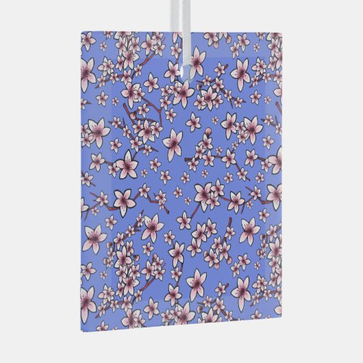 KiniArt Cherry Blossom Glas Ornament (Voorkant Rechts)