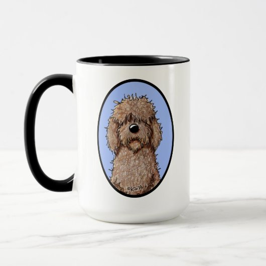KiniArt Chocolate Doodle Dog Mok (Links)