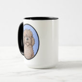 KiniArt Chocolate Doodle Dog Mok (Voorkant links)