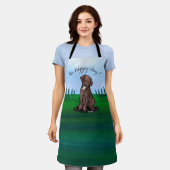 KiniArt Chocolate Labrador All-Over Print Schort (Gedragen)