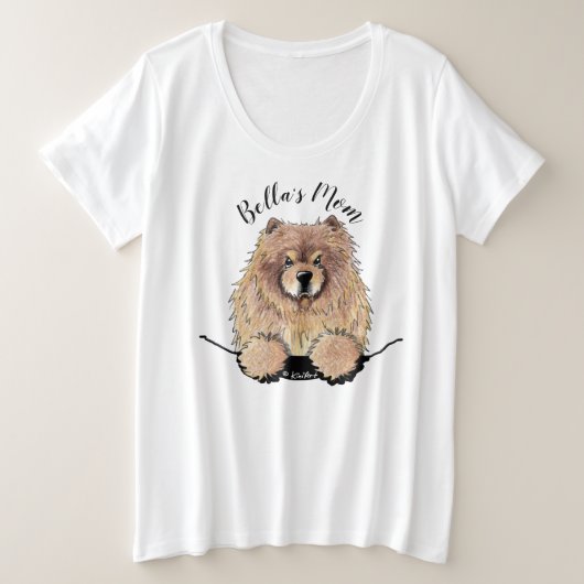 KiniArt Chow Gepersonaliseerd Grote Maat T-shirt (Design voorkant)