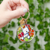 KiniArt Citrus Westie Sleutelhanger (Hand)