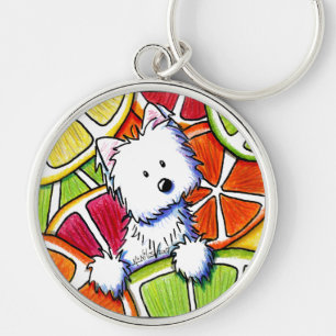 KiniArt Citrus Westie Sleutelhanger