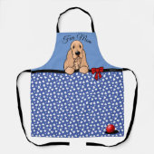 KiniArt Cocker Spaniel All-Over Print Apron Schort (Voorkant)