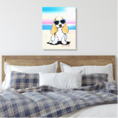 KiniArt Cocker Spaniel Dog Beach Canvas Afdruk (Insitu (Slaapkamer))