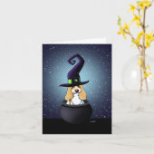 KiniArt Cocker Spaniel Halloween Kaart (Gele Bloem)