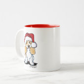 KiniArt Cocker Spaniel-kerstMok Tweekleurige Koffiemok (Voorkant links)