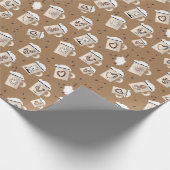 KiniArt Coffee Lover Gift Wrap Cadeaupapier (Hoek)