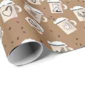 KiniArt Coffee Lover Gift Wrap Cadeaupapier (Rol Hoek)