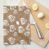 KiniArt Coffee Lover Kitchen Towel Theedoek (Quarter Fold)
