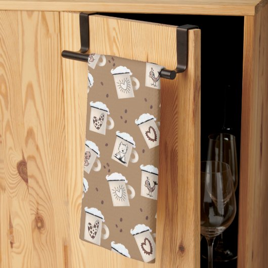 KiniArt Coffee Lover Kitchen Towel Theedoek (Derde Gevouwen)