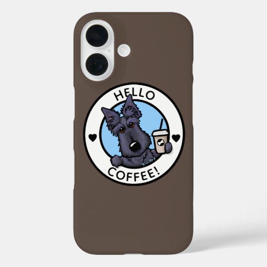 KiniArt Coffee Scottie Hoesje-Mate iPhone Case (Achterkant)