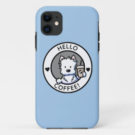 KiniArt Coffee Westie Case-Mate iPhone Case