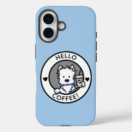 KiniArt Coffee Westie Hoesje-Mate iPhone Case