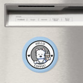 KiniArt Coffee Westie Magneet (Insitu (Vaatwasser))