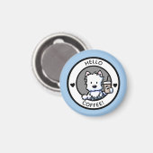KiniArt Coffee Westie Magnet (Voorkant / Achterkant)