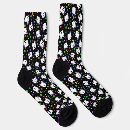 KiniArt Confetti Westie Socks Sokken (Rechts)
