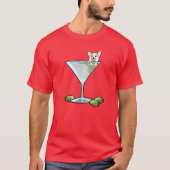 KiniArt Corgi Martini T-shirt (Voorkant)