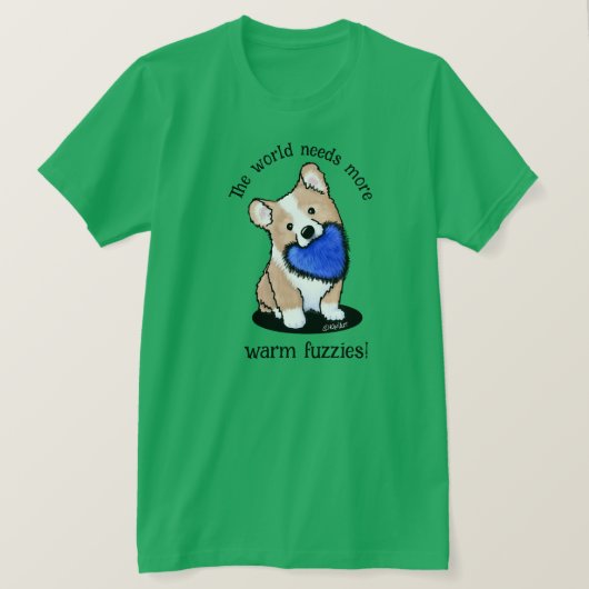 KiniArt Corgi Warm Fuzzies T-shirt (Design voorkant)