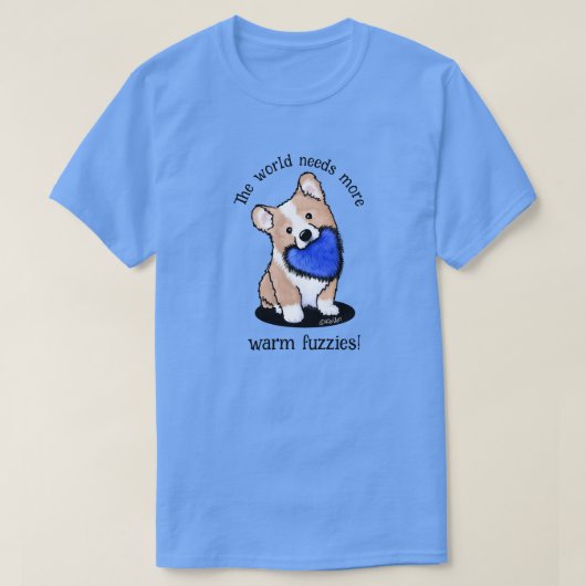 KiniArt Corgi Warme Fuzzies T-shirt (Design voorkant)