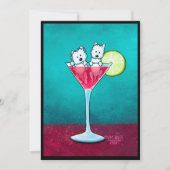 KiniArt Cosmopawlitan Westies Uitnodiging (Voorkant)