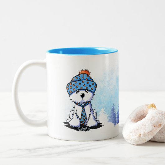 KiniArt Coton de Tulear Winter Mok (Met donut)