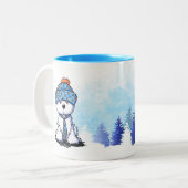 KiniArt Coton de Tulear Winter Mok (Voorkant links)