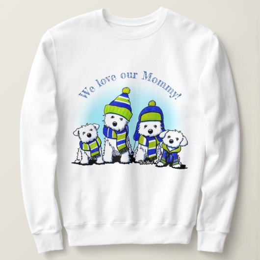 KiniArt Cozy Crew Dogs Trui (Design voorkant)