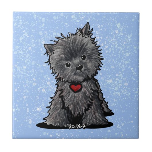 KiniArt Curious Affenpinscher Tegel Tegeltje (Voorkant)