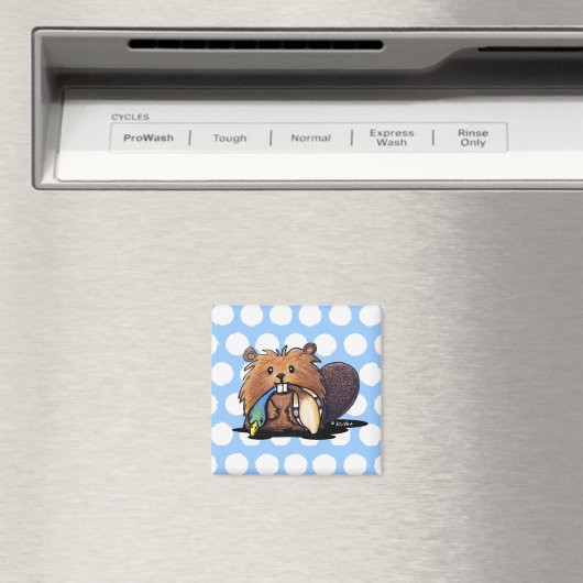 KiniArt Cute Beaver Magnet (Insitu (Vaatwasser))