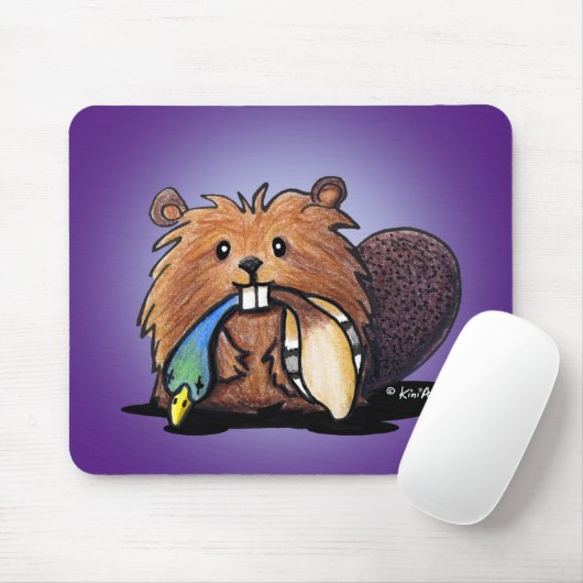 KiniArt Cute Beaver Mousepad Muismat (Met muis)