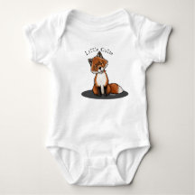 KiniArt Cute Fox Baby Bodysuit