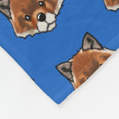 KiniArt Cute Fox Fleece Deken (Hoek)