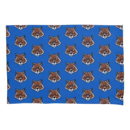 KiniArt Cute Fox Kussensloop (Voorkant-Links)