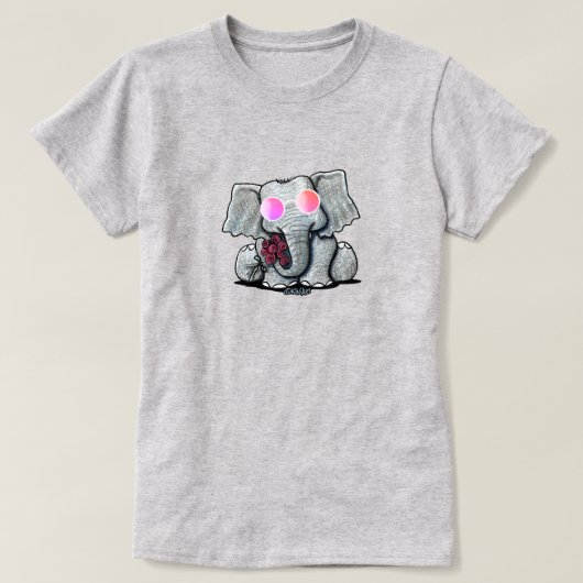 KiniArt Cute Olifant T-Shirt (Design voorkant)
