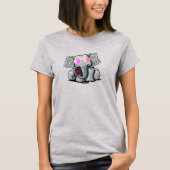 KiniArt Cute Olifant T-Shirt (Voorkant)