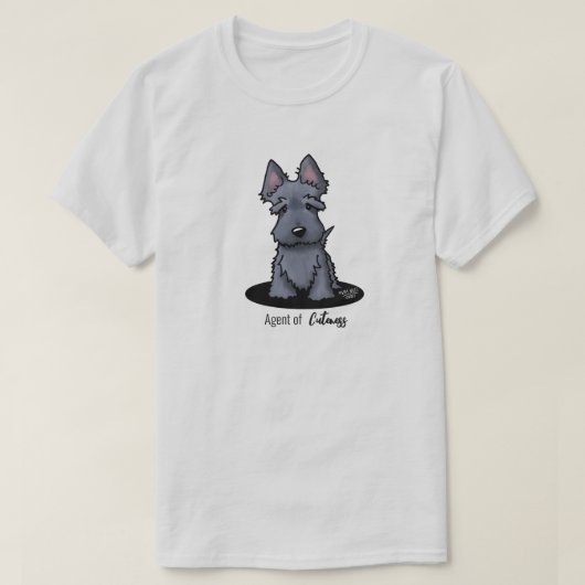 KiniArt Cute Scottie T-Shirt (Design voorkant)